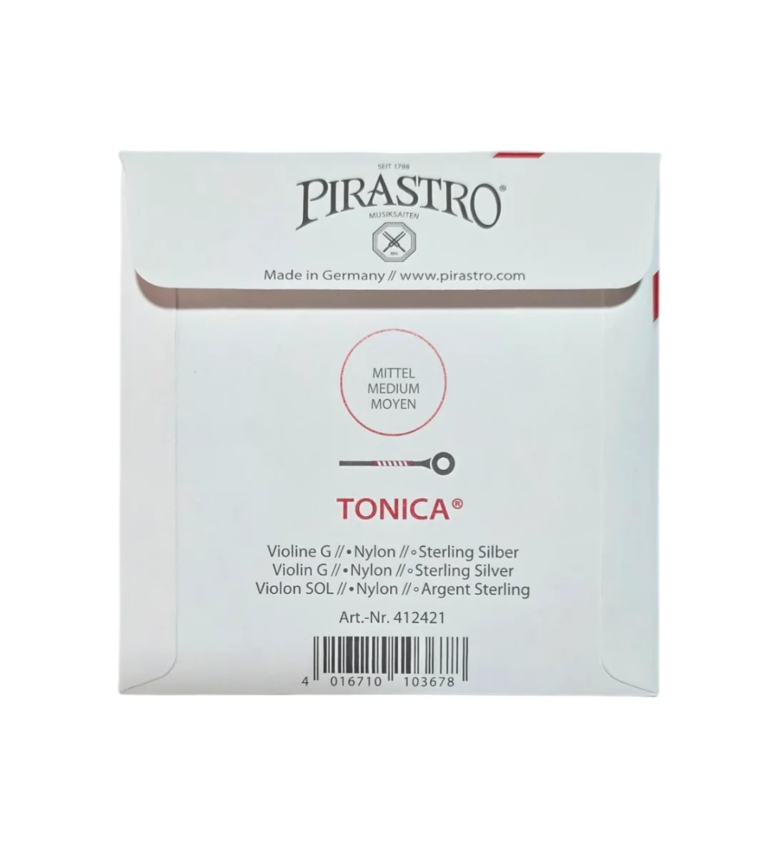 Cuerda SOL p. violín, Tonica