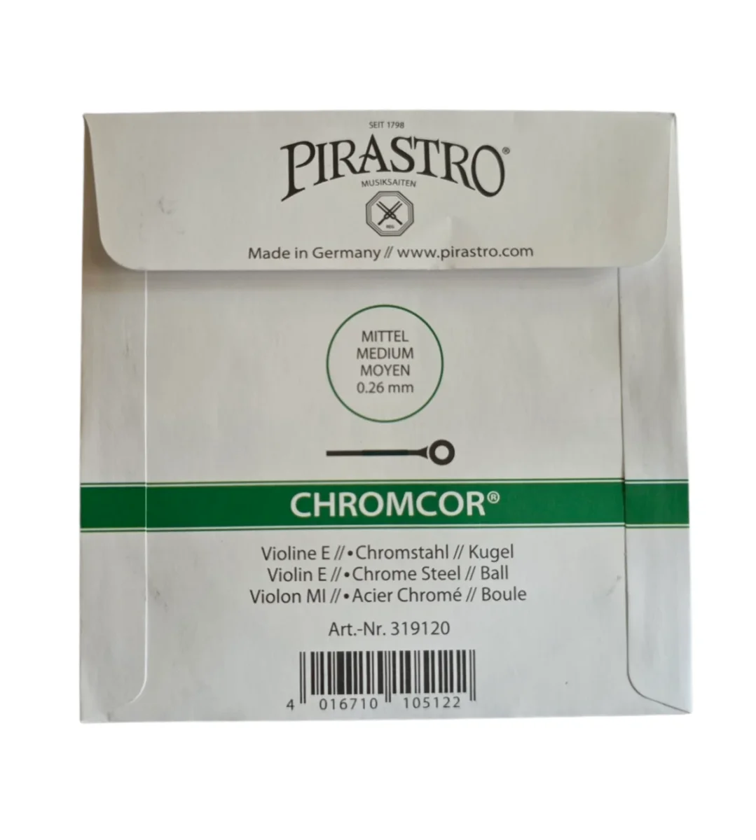 Cuerda MI p. violín, Chromcor