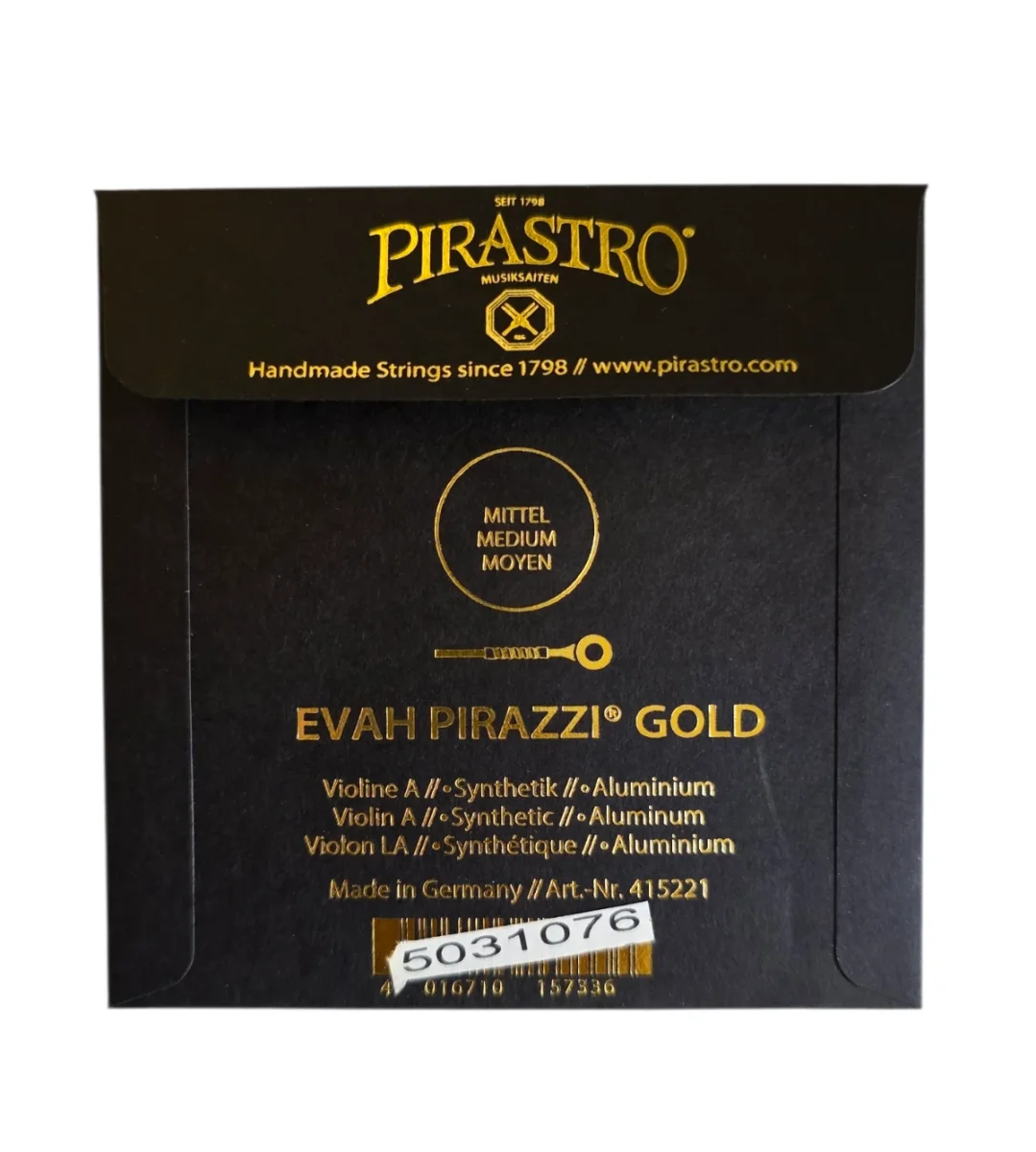 Cuerda LA p. violín, Evah Pirazzi Gold